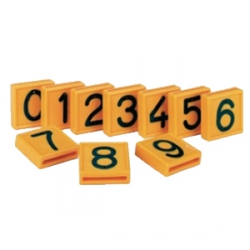 Бирка с номером 0-9 для ошейника, желтая