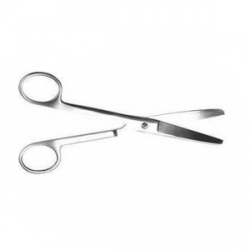 Ножницы медицинские тупоконечные, вертикально изогнутые, 14 см